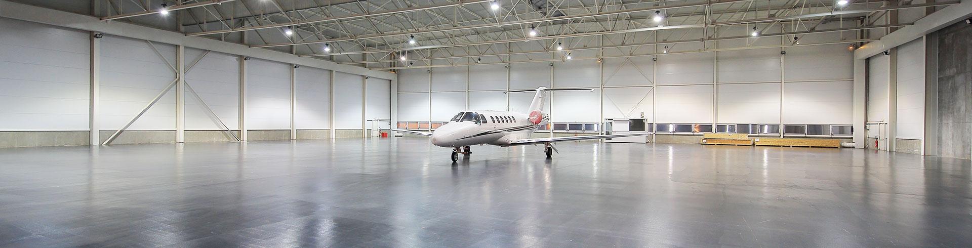 Hangar with jet Cannes